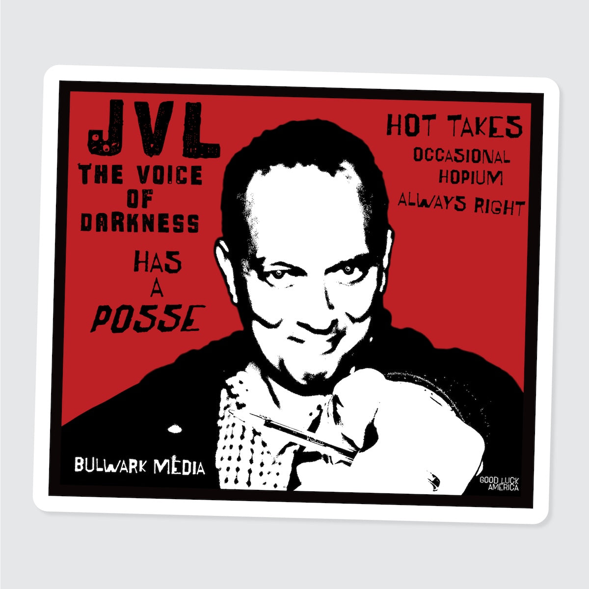 JVL (The Voice of Darkness) Sticker, Red