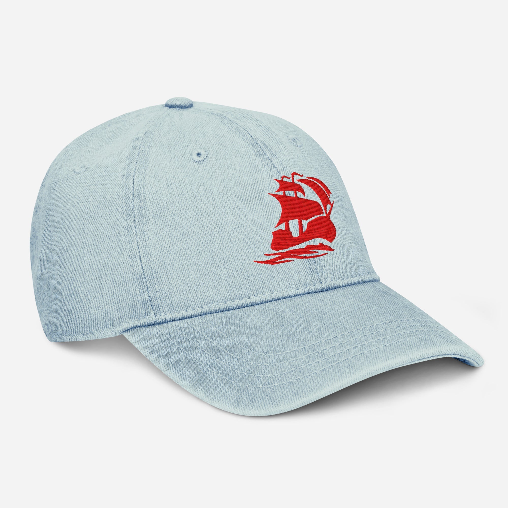 Baseball Cap, Light-wash Denim